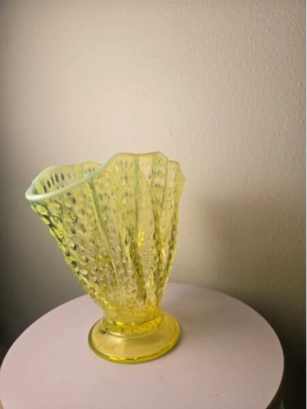 Fenton Topaz Opalescent Hobnail Large 8